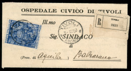 Repubblica - Plico Raccomandato Con Anno Santo 55 Lire (621) Isolato Da Tivoli 3.11.50 Per Balzarano - Other & Unclassified