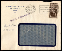 Repubblica - Estratto Conto Giornali Con 6 Lire Italia Al Lavoro (638) Da Firenze 8.III.1951 - Busta Finestrata - Other & Unclassified