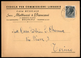 Repubblica - Cedola Di Commissione Libraria Con 5 Lire Siracusana (762) Da Torino Per Città Del 18.3.57 - Autres & Non Classés