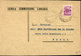 Repubblica - Cedola Di Commissione Libraria Con Michelangiolesca 15 Lire (902) Da Settefrati 8.4.67 Per Forlì - Other & Unclassified