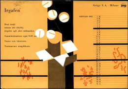 Repubblica - Irgafen Geigy - Cartoncino Pubblicitario (assorbente) A Calendario (gennaio 1952) - Piega Diagonale - Sonstige & Ohne Zuordnung