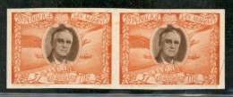 SAN MARINO - 1947 - 31 Lire Roosvelt Posta Aerea (65) - Coppia Orizzontale - Non Dentellati - Gomma Integra - Other & Unclassified