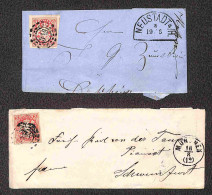 EUROPA - GERMANIA - 1868/1869 - Insieme Di 9 Oggetti Postali Affrancati Col 3 Kreuzer Stemma (16) - Da Esaminare - Altri & Non Classificati