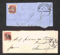 EUROPA - GERMANIA - 1868/1869 - Insieme Di 9 Oggetti Postali Affrancati Col 3 Kreuzer Stemma (16) - Da Esaminare - Other & Unclassified