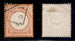 EUROPA - GERMANIA - 1872 - 1/2 Groschen (3) Usato - Molto Bello - Andere & Zonder Classificatie