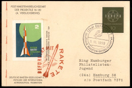 EUROPA - GERMANIA - 1959 (1 Novembre) - Posta Razzo - Cuxhaven Amburgo - Autres & Non Classés