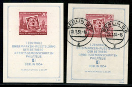 EUROPA - GERMANIA - 1954 - Foglietto Congresso Filatelico Berlino (Block 10) - Gomma Integra + Usato - Sonstige & Ohne Zuordnung