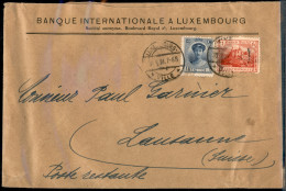 EUROPA - LUSSEMBURGO - Busta Per Nancy Del 1907 Con 25 Cent (76) + Busta Per Losanna Del 1924 Con 50 Cent (131) + 1 Fran - Otros & Sin Clasificación