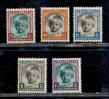 EUROPA - LUSSEMBURGO - 1931 - Pro Bambini (240/244) - Serie Completa - Gomma Originale - Otros & Sin Clasificación