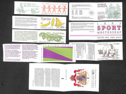 EUROPA - SVEZIA - 1993 - Libretti (MH 178/183 + 186/187) - 8 Libretti Emessi Nell'anno - Nuovi - Andere & Zonder Classificatie
