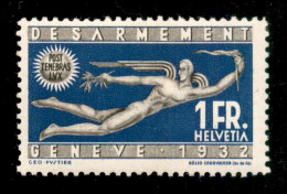 EUROPA - SVIZZERA - 1932 - 1 Fr. Disarmo (255) - Gomma Integra - Otros & Sin Clasificación