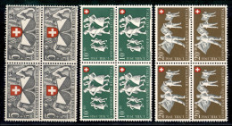 EUROPA - SVIZZERA - 1951 - Pro Patria (555/559) - Serie Completa In Quartine - Gomma Integra - Autres & Non Classés