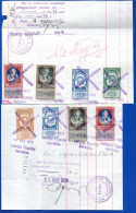 2890. LATVIA 2 1929 PART DOCUMENTS WITH NICE REVENUES,CROSS FOLDED, WILL BE SHIPPED FOLDED. - Letonia