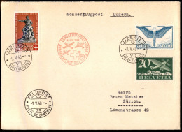 EUROPA - SVIZZERA - 1940 (9 Maggio) - Sonderluftpost - Lucerna Zurigo - Autres & Non Classés