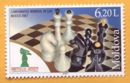 2007 Moldova Moldavie Moldau World Chess Championship. Mexico City. 1v Mint - Scacchi