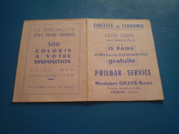 Carte De Fidélité Phildar, Gilles Soeurs LIVRON, Drôme; 13° Paire De Chaussettes Ou Bas Gratuite - Kleidung & Textil