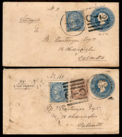 OLTREMARE - INDIA - 1924/1925 - Due Buste Postali Con Complementari Da Docca A Calcutta - Altri & Non Classificati