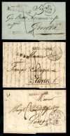 PREFILATELICHE - 1829/30 - Tre Lettere Con Il Lineare Nizza Di Mare Provenienti Da Marsiglia Dirette A Torino E Genova C - Otros & Sin Clasificación