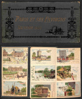 DOCUMENTI/VARIE - 1900 - Paris Et Ses Environs - Souvenir - Depliant (29x15) Con Copertina Rigida - Completo Delle 39 Ve - Other & Unclassified