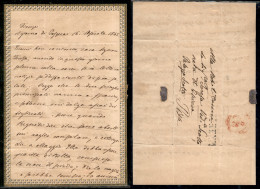 DOCUMENTI/VARIE - Valentina - Lettera Da Firenze A Pisa Del 16.4.1843 - Interno Decorato Con Fregi In Oro - Andere & Zonder Classificatie