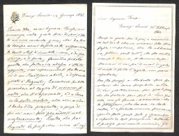 DOCUMENTI/VARIE - Firenze 1843/1846 - Nove Interni (in Foglio Doppio) Con Decorazioni Dorate - Other & Unclassified