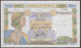 Frankreich - France 500 Francs Banknote 31-7-1941 VF Pick 94b   (12345 - Sonstige & Ohne Zuordnung