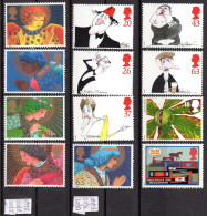 GRANDE BRETAGNE N° YT  2036 - 2040 2061 - 2065 , 1688 Et 1692 12 Val. Neuf Mint ** Année Year 1998 Et 1993 - Unused Stamps