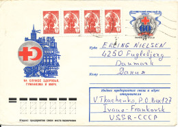 USSR Uprated Postal Stationery Cover Sent To Denmark 27-3-1979 RED CROSS - Storia Postale