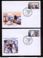 Label Transnistria 2023 Radio And Television In Transnistria 2 FDCs - Fantasie Vignetten