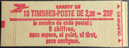 2274 C2 Conf. 6 Date 6/ 22.12.83 Carnet Liberté 2.00F Rouge - Modern : 1959-…