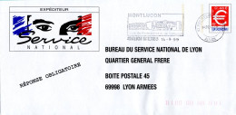 Entier FRANCE - PAP Enveloppe Bureau Service National BSN Lyon Oblitéré 1999 - 3f00 / 0,46 € Euro - Prêts-à-poster: TSC Et Repiquages Semi-officiels