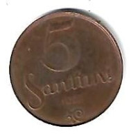 Latvia 5 Santimi 1922 Km 3 With Mint Name   Xf - Lettonie