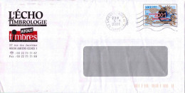 Entier FRANCE - PAP Enveloppe Repiquage Echo Timbrologie Atout Timbres Obl. 2001 - 3f00 / 0,46 € 2001 Nouveau Millénaire - PAP: Private Aufdrucke