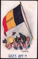 +++ CPA - Fantaisie - Illustrateur Donald MC GILL - " Hats Off " - Militaria - Patriotique - Drapeau Belge - 1915  // - Mc Gill, Donald