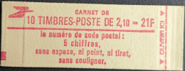 2319 C1 Conf. 6 - 2 RE Carnet Fermé Liberté 2.10F Rouge - Moderni : 1959-…