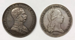 Austria 2 Medal Haus Habsburg Silbermedaille Franz Joseph I. 1848-1916 + Franz II 1792-1835 E.032 - Oesterreich