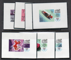 OLYMPICS - FUJEIRA- 1968 - GRENOBLE OLYMPICS SET OF 7  LIMITED ISSUE S/SHEETS  MINT NEVER HINGED,  - Hiver 1968: Grenoble