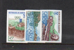 OLYMPICS -  DAHOMEY - 1968 -GRENOBLE OLYMPICS SET OF 3 IMPERFORATE  MINT NEVER HINGED,  - Inverno1968: Grenoble