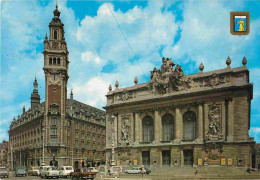 Automobiles - Lille - Place Du Théatre Avec L'Opéra Et La Chambre De Commerce - CPM - Voir Scans Recto-Verso - PKW