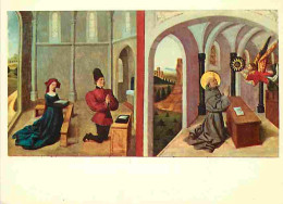 Art - Peinture Religieuse - Ecole Provençale - Saint Bernardin De Sienne Et Deux Donateurs - CPM - Voir Scans Recto-Vers - Gemälde, Glasmalereien & Statuen