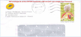 Entier FRANCE - PAP Enveloppe Service Phil@poste Oblitéré 2007 - Nouveautés Et Magie - TVP Orchidée Mabel Sanders - PAP: TSC En Semi-officiële Bijwerking