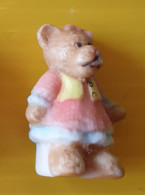 Fève - 100 Ans D' Ours En Peluche  - Ourse En Robe Rose - Tiere