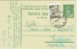 Entier Postal. Slovenija. Jugoslavija. Dopisnica. Pola To Kammik. 1948. - Slovenia