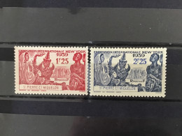 St Pierre & Miquelon 1939 World Fair Mint SG 208-9 Yv 189-90 Mi 192-3 - Neufs