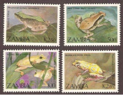 ZAMBIA 1989 - Frogs, Reptiles, Fauna, Complete Set Of 4v. MNH - Zambie (1965-...)