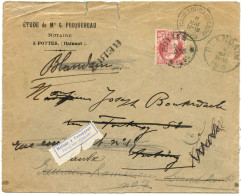 BELGIQUE - COB 74 SIMPLE CERCLE RELAIS A ETOILES POTTES SUR LETTRE, 1909 - Postmarks With Stars