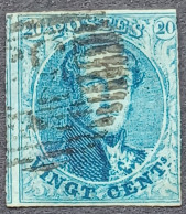 Belgie 1851 Medaillon Obp.nr.7  Used - 1851-1857 Médaillons (6/8)