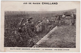 21 - T434CPSM - NUITS SAINT GEORGES - Jus De Raisin CHALLAND - La Vendange - Une Bande Joyeuse - Très Bon état - COTE-D' - Nuits Saint Georges