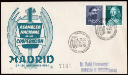 Madrid - Edi O 1329 - Mat "Madrid - Asamblea Nacional De Cooperación 27/11/61" - Brieven En Documenten