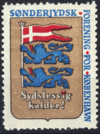 DANEMARK / DENMARK - 1920 "SØNDERJYDSK FORENING FOR KOBENHAVN / Sydslesvig Kalder" Stamp (South Jutland Fund) Mint* - Nuevos